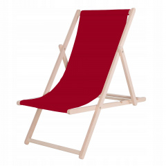 Шезлонг (крісло-лежак) дерев'яний для пляжу, тераси та саду Springos DC0001 BURGUND Київ