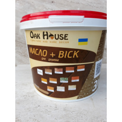 Масло льняное с воском Oak house для обработки дерева снаружи помещений цвет Палисандр 3 л Харків