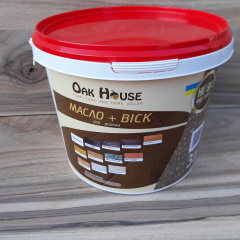 Масло льняное с воском Oak house для обработки деревяной вагонки фальш-бруса блок-хауса 3 л. Кобижча