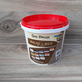 Масло воск Oak house для защиты деревяных изделий цвет Вишня 1 л