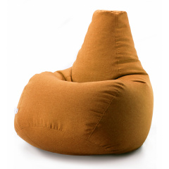 Безкаркасне крісло мішок груша Coolki Рогожка XXXL 140x100 помаранчевий Тернопіль