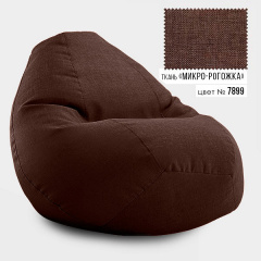 Безкаркасне крісло мішок груша Овал Coolki Рогожка XL 105x85 темно-коричневий Полтава