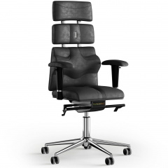Кресло KULIK SYSTEM PYRAMID Антара с подголовником без строчки Черный (9-901-BS-MC-0301) Днепр