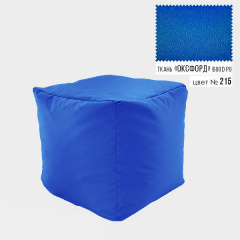 Бескаркасное кресло пуф Кубик Coolki 45x45 Синий Оксфорд 600 Вінниця