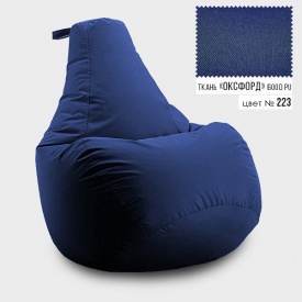 Бескаркасное кресло мешок груша Coolki L 65x85 Темно-Синий (Оксфорд 600D PU)