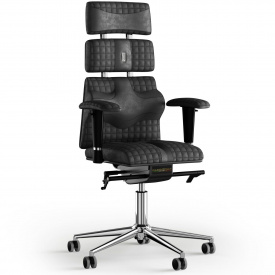 Кресло KULIK SYSTEM PYRAMID Антара с подголовником со строчкой Черный (9-901-WS-MC-0301)
