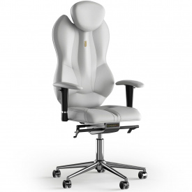 Кресло KULIK SYSTEM GRAND Кожа с подголовником без строчки Белый (4-901-BS-MC-0102)