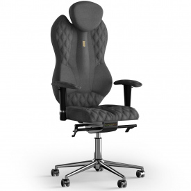 Кресло KULIK SYSTEM GRAND Ткань с подголовником со строчкой Серый (4-901-WS-MC-0506)