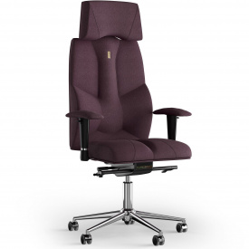Кресло KULIK SYSTEM BUSINESS Ткань с подголовником без строчки Фиолетовый (6-901-BS-MC-0509)