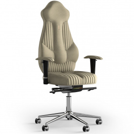 Кресло KULIK SYSTEM IMPERIAL Ткань с подголовником со строчкой Кремовый (7-901-WS-MC-0501)