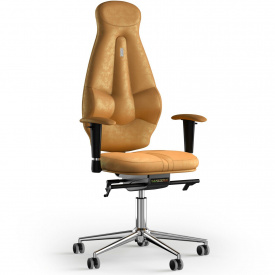 Кресло KULIK SYSTEM GALAXY Антара с подголовником без строчки Медовый (11-901-BS-MC-0310)