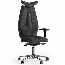 Кресло KULIK SYSTEM JET Ткань с подголовником со строчкой Черный (3-901-WS-MC-0507)