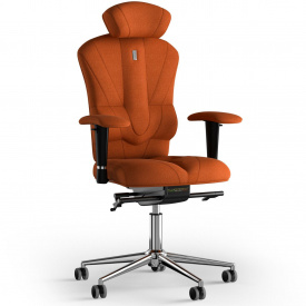 Кресло KULIK SYSTEM VICTORY Ткань с подголовником без строчки Оранжевый (8-901-BS-MC-0510)