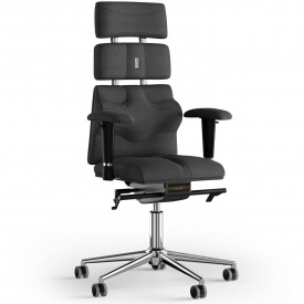 Кресло KULIK SYSTEM PYRAMID Ткань с подголовником без строчки Черный (9-901-BS-MC-0507)