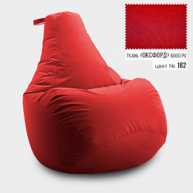 Бескаркасное кресло мешок груша Coolki XXXL 100x140 Красный (Оксфорд 600D PU)