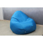 Бескаркасное кресло мешок груша Овал Coolki XXL 90x130 Голубой (Оксфорд 600D PU) Бучач