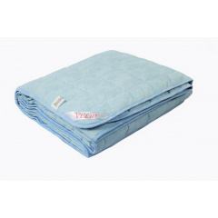 Облегченное шерстяное одеяло Vi'Lur 200x220 Евро Бязь Хлопок 100% Голубой Житомир