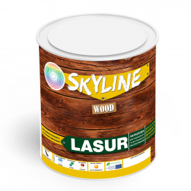 Лазурь декоративно-защитная для обработки дерева SkyLine LASUR Wood Махагон 750 мл