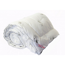 Облегченное одеяло премиум Лебяжий Пух ViLur 140x205 Полуторный Микрофибра Белый