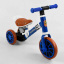 Детский трехколесный велосипед - трансформер Best Trike EVA колеса функция беговела синий 96021 Харків