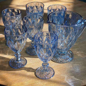 Набор для напитков 7 предметов Зеркальный изумруд голубой OLens DV-07204DL/BH-blue