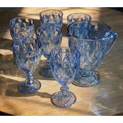 Набор для напитков 7 предметов Зеркальный изумруд голубой OLens DV-07204DL/BH-blue Слов'янськ