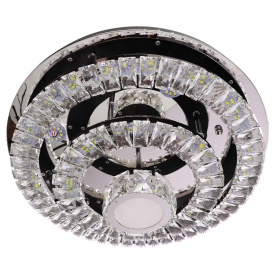 Люстра потолочная хрустальная LED с пультом 25665 Хром 19х50х50 см.