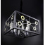 Люстра подвесная LOFT на 4 лампочки 25757 Черный 30-90х40х40 см. Бушеве