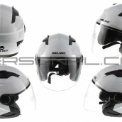 Шлем открытый (mod:DH958) (size:XL, белый) HELMO