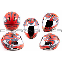 Шлем-интеграл (mod:В-500) (size:L, красный матовый, зеркальный визор, BLADE) BEON Тернопіль