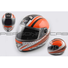 Шлем-интеграл (mod:550) (premium class) (size:L, бело-оранжевый) Ш106 KOJI Львов