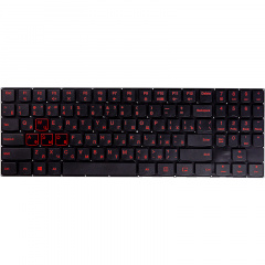 Клавiатура для ноутбука LENOVO Legion Y520, R720 чорний Кропива