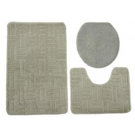 Комплект килимків для ванної та туалету KONTRAST MALTA GRAY