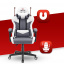 Комп'ютерне крісло Hell's Chair HC-1004 White-Grey (тканина) Новомосковск