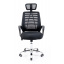 Офисное кресло Richman Бласт с подголовником черный цвет сетка спинка компьютерное для дома офиса Васильков