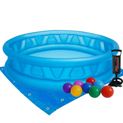 Дитячий надувний басейн Intex 58431-2 «Літаюча тарілка», 188 х 46 см, з кульками 10 шт, підстилкою та насосом Камінь-Каширський