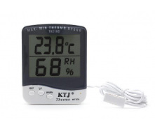 Термогігрометр KTJ Thermo TA218C з виносним датчиком температури та вологості Білий (20053100204)