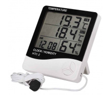 Термометр метеостанція годинник HTC 2 + виносний датчик Білий (44412)