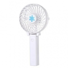 Вентилятор аккумуляторный мини с ручкой USB диаметр 10см Handy Mini Fan белый Львов
