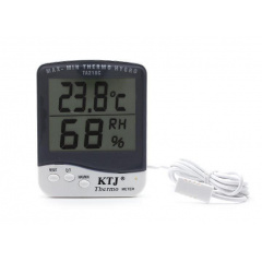 Термогигрометр KTJ Thermo TA218C с выносным датчиком температуры и влажности Белый (20053100204) Линовица
