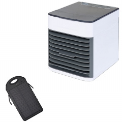 Мини кондиционер портативный Cold Air Ultra 3в1 переносной компактный охладитель очиститель увлажнитель воздуха+Power Bank Solar 30000mAh Орехов
