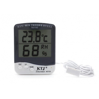 Термогигрометр KTJ Thermo TA218C с выносным датчиком температуры и влажности Белый (20053100204)