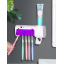 Диспенсер зубной пасты и стерелизатор с держателем для щеток аккумуляторный Micro Clean JX008 Toothbrush Sterilizer Белый с Фиолетовым Хмельницкий