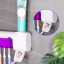 Диспенсер зубной пасты и стерелизатор с держателем для щеток аккумуляторный Micro Clean JX008 Toothbrush Sterilizer Белый с Фиолетовым Киев