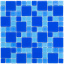 Мозаїка скляна Aquaviva Cristall Dark Blue (23 - 48 мм) Ковель