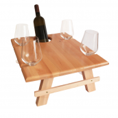 Поднос винный столик подставка Mazhura MZ-688983 38х45х25 см коричневый