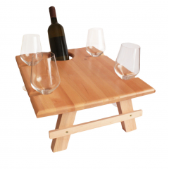 Поднос винный столик подставка Mazhura MZ-688983 38х45х25 см коричневый Бердичев
