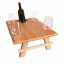 Поднос винный столик подставка Mazhura MZ-688983 38х45х25 см коричневый Киев