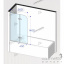 Шторка на ванну Weston WK3 900x450x1400 профиль хром/прозрачное стекло, закругленное Тернополь