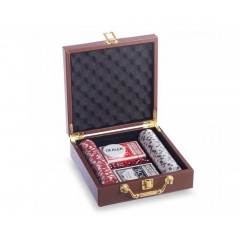 Набор для покера в кожзам чемодане PK100L на 100 фишек с номиналом (SKL0904) Мелитополь